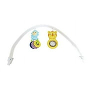 Fisher-Price Infant/Baby Comfort Curve Bouncer Seat #FMD19 - Replacement Toy Bar - Blue Monkey w/Rings & Orange Lion with Ball