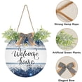 thumbnail image 2 of SKYSONIC Christmas Snowflakes Welcome Sign Front Door Decoration Round Door Hanging Sign Porch Decorations for Home Outdoor Indoor Holiday Fall Halloween Christmas - 11.8x11.8 inch, 2 of 7
