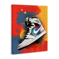 thumbnail image 2 of Stupell Industries Contemporary Shoe With Colorblock Background Canvas Art, 30 x 40, by Creative Studio, 2 of 8