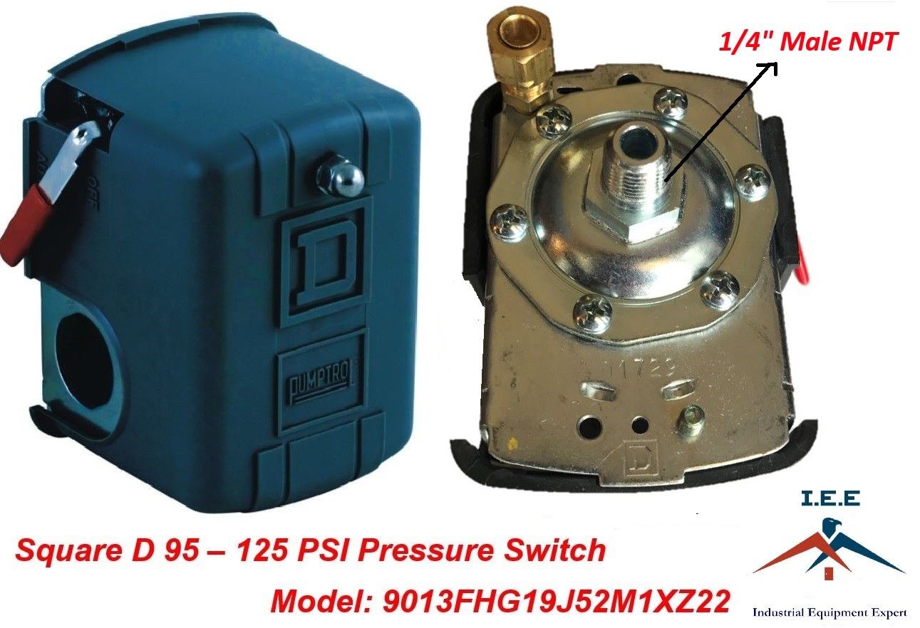 New SQUARE D Pressure switch 9013FHG44J59M1X 135-175 w// unloader 4 port ON//OFF