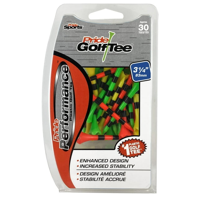 Tee de golf Spikes PrideSports, 30 unidades, mezcla de frutas, 8,25 cm