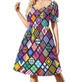thumbnail image 2 of Horse racing colorful jockey squares Sleeveless Dress Bride dresses dresses summer evening dress woman Dress for girls, 2 of 7