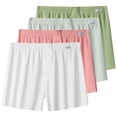 thumbnail image 2 of Lopecy-Sta Summer Shorts for Men Father's Day Gift 4pc Fashion Solid Color Lounge Shorts Breathable Soft Lightweight Simple Active Shorts Sleep Bottoms, 2 of 3