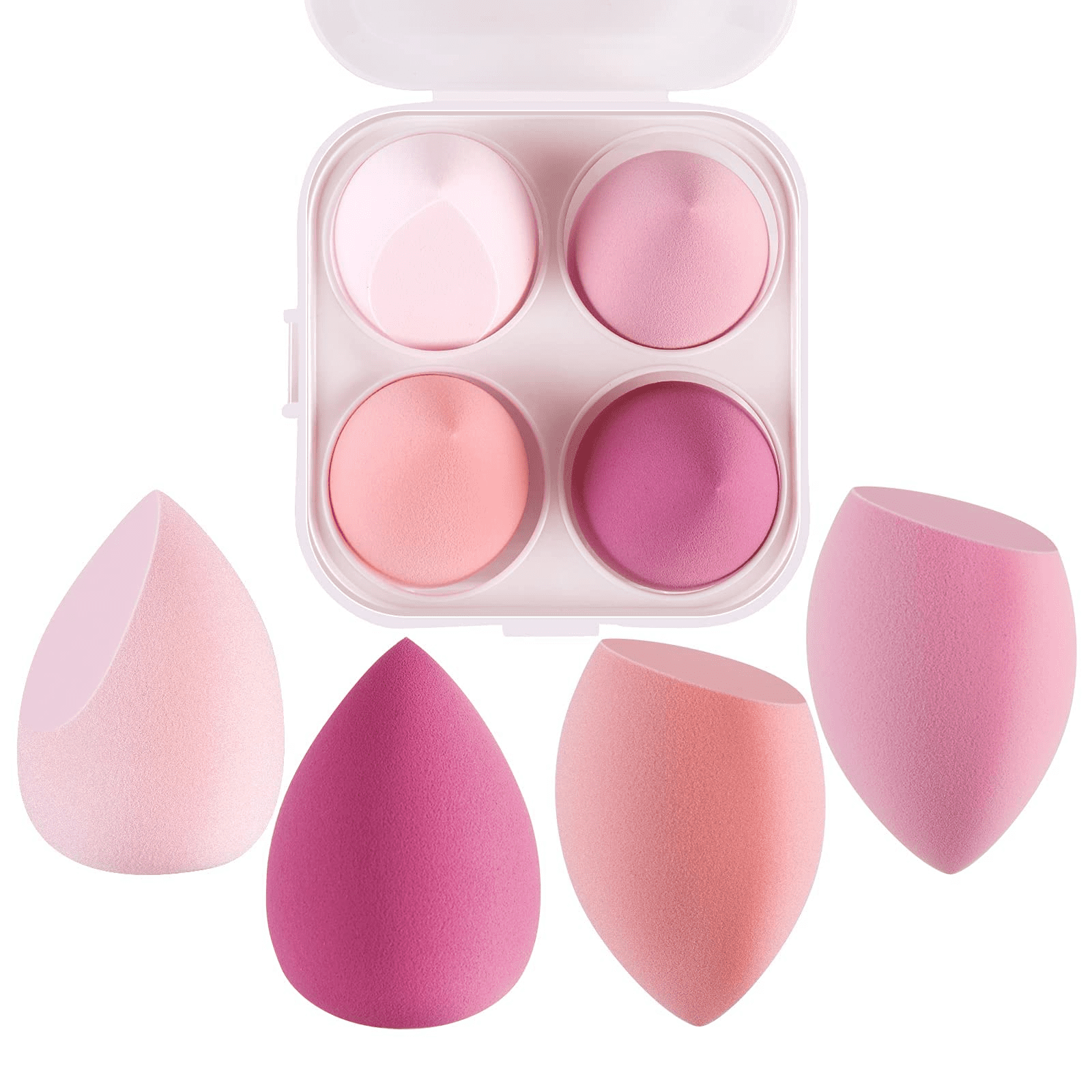 Makeup Sponge with Case, Foundation Sponge Set Beauty Blender,Dry & Wet