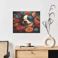 thumbnail image 6 of Xecao Vintage Colorful Flower French Bulldog for Waterproof Framed Canvas Art - Modern Home Decor with Real Wood Frame for Gifting and Interior Design,Horizontal, 6 of 6