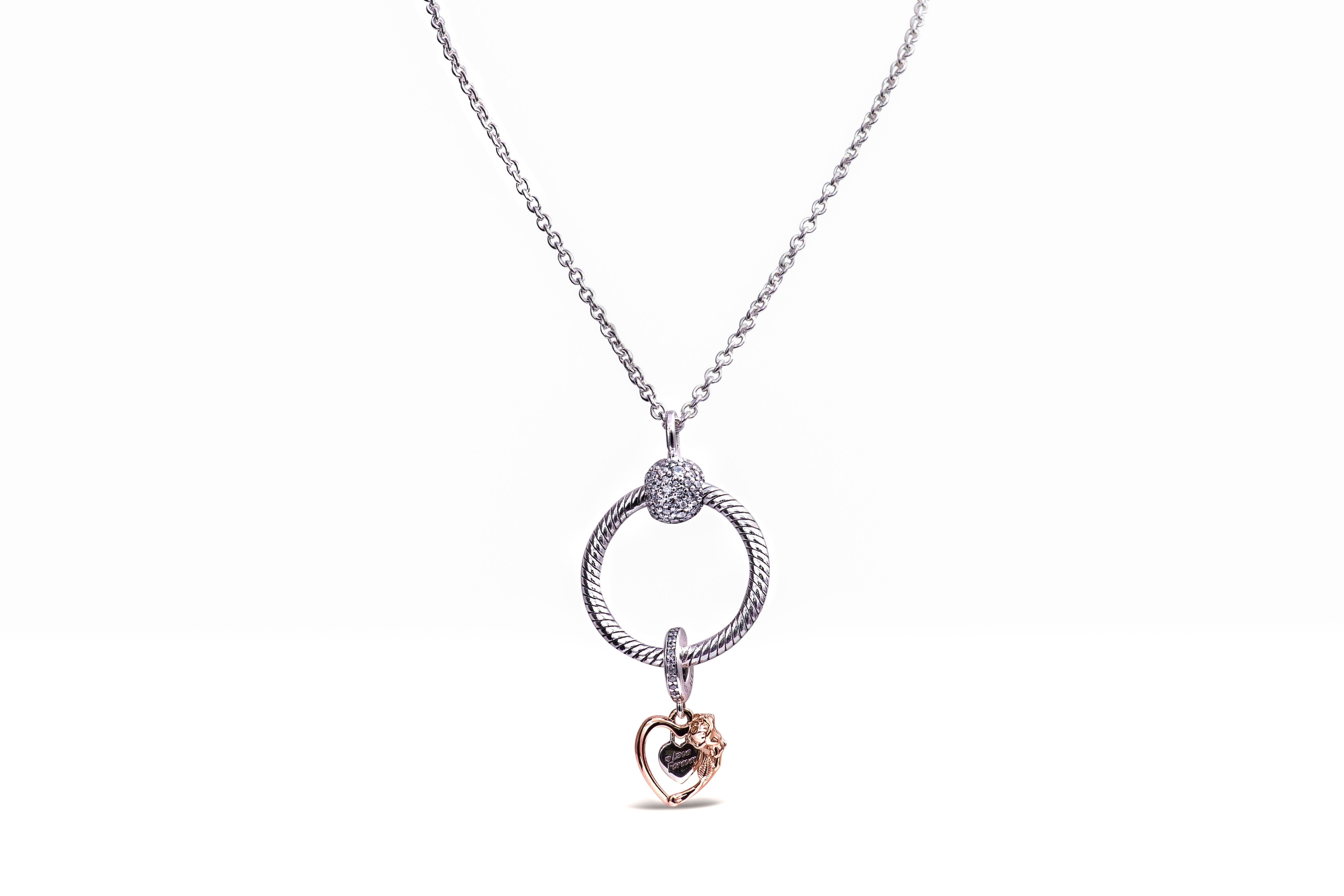 Style Design Pandora Rose Flower Necklace |