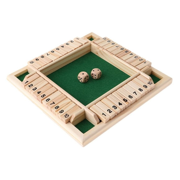 4 Player Shut The Box Drinking for Family Bar Board Game