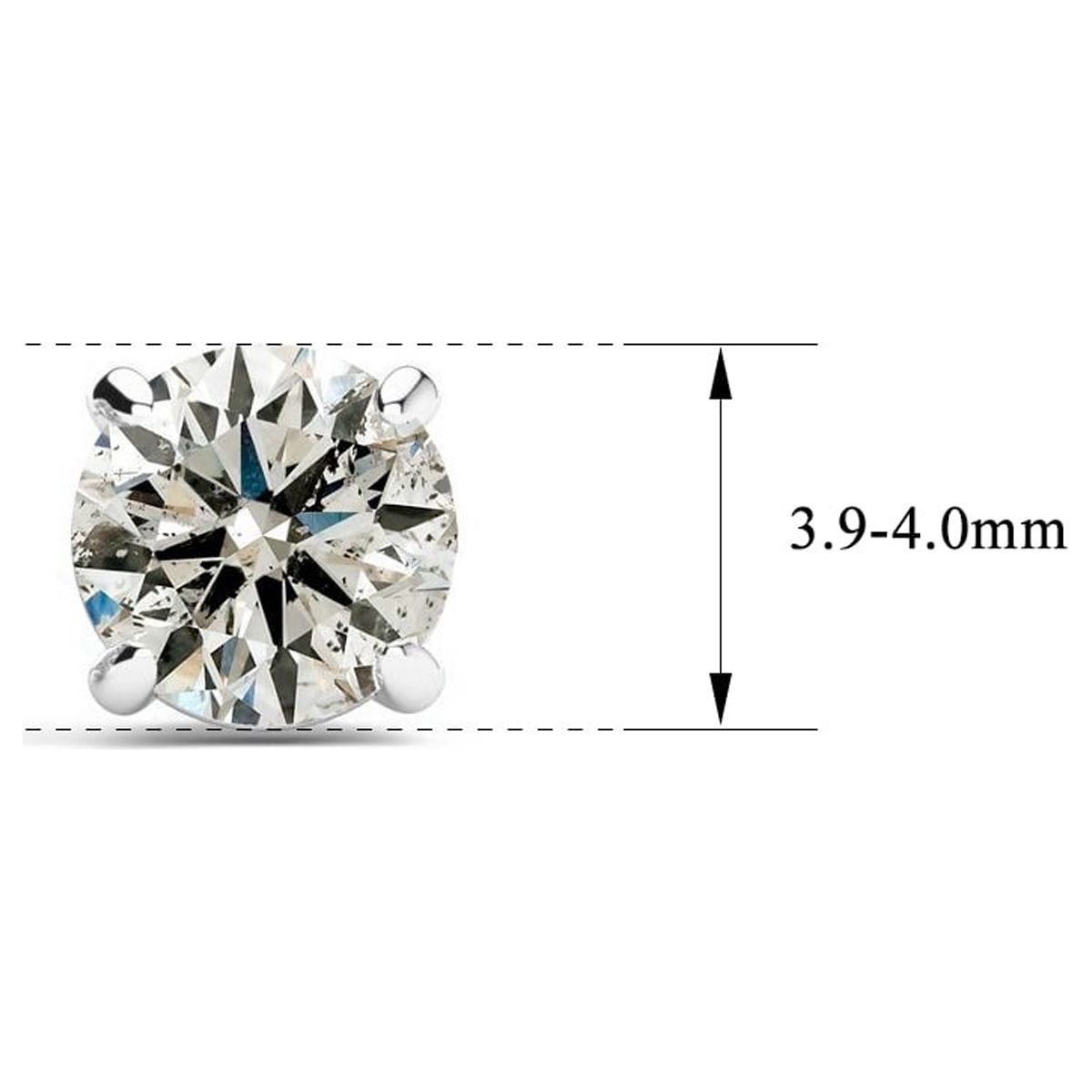 SuperJeweler 1/2 Carat Diamond Stud Earrings in 14 Karat White Gold Featured on Dr. Phil for Women