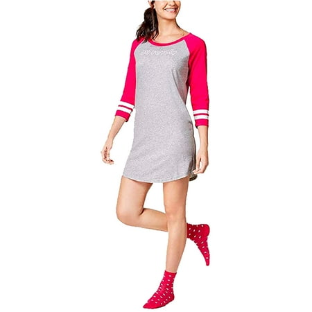 

Jenni by Jennifer Moore Graphic Sleepshirt and Socks Set Gray Au Revoir 3X