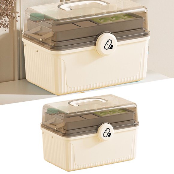 Caja De Almacenamiento De Medicamentos De 3 Capas, Caja De Medicamentos Portátil Resistente Al Agua De Gran Capacidad A Prueba De Golpes Para El Hogar Y Al Aire Libre