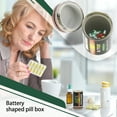 thumbnail image 4 of serony Battery-Shaped Pill Organizer Storage Box Supplement Container Tablet Moisture Proof Case Holder Health Care Personal 14x51mm 1Set, 4 of 6