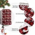 thumbnail image 4 of Christmas Snowflakes Shower Curtain, 66" x 72", Winter Blue Waves Retro Red Black Plaid Waterproof Bathroom Curtain Washable Shower Curtain Set with 12 Hooks, 4 of 6