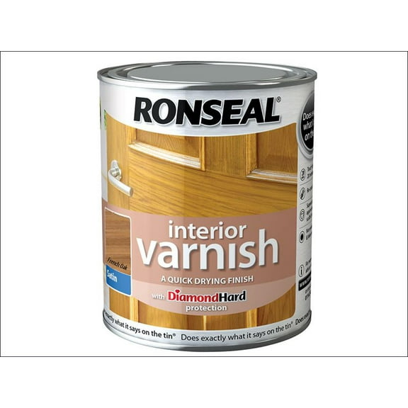 Ronseal - Interior Varnish Quick Dry Satin French Oak 250ml