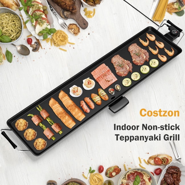 Large Electric Teppanyaki Grill Griddle Hot Plate Steak Cooking