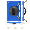 thumbnail image 4 of iPad 7th Generation Case with PET Screen Protector, iPad 10.2" 2019 Case with Pencil Holder/Pencil Cap, Dteck Heavy Rugged Shockproof Cover with 360 Rotate Stand /Hand Strap/ Should Belt,Blue, 4 of 13