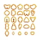 thumbnail image 1 of Kit de 25 cortadores de formas de arcilla polimérica, cortadores de aretes de arcilla para arcilla polimérica Naranja, 1 of 9