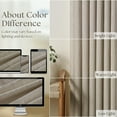 thumbnail image 4 of 102 Inch Long Curtains Pinch Pleat Linen Curtains for Living Room Bedroom 2 Panels Tan Brown Burlywood Taupe Light Filtering Privacy 102 Inch Pleated Drapes Hooks Rings Back Tab for Sliding Door, 4 of 18