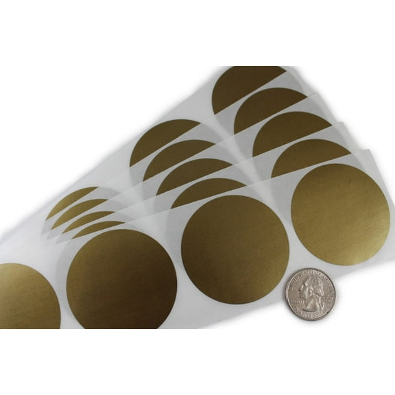 My Scratch Offs 2 Inch Gold Round Scratch Off Sticker Labels, 100 Pack