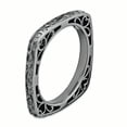thumbnail image 3 of Sterling Silver Stackable Expressions Polished Black-plate Square Ring Size 5, 3 of 3
