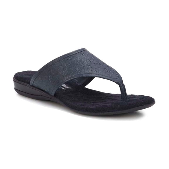 Walking Cradles Wc Nella Ii Women Flip-flop Sandals In Navy Tooled Leather