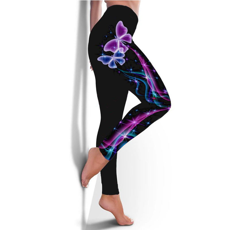 Fun Lightweight Printed Yoga Leggings KLGDA Yoga Pants Soft Workout Leggings for Women 