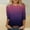 Purple, variant on Aloohaidyvio Tops and Blouses ,Womens 3/4 Sleeves T-Shirt Loose Blouse Round Neck Casual Tops