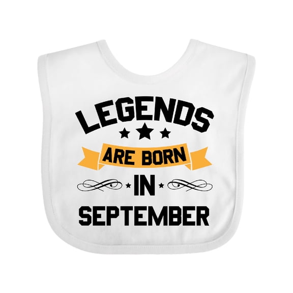 Inktastic Legends Are Born in September Boys or Girls Baby Bib