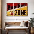 thumbnail image 3 of Elephant Stock Bowling Zone Wall Sign Wall Art - Horizontal Multi Panel Canvas - Living Room Wall Decor - Wall Signs Multi Panel - Black And Orange Decor - 50" x 32", 3 of 8