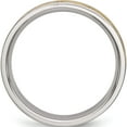 thumbnail image 2 of Stainless Steel Brushed Yellow Ip-Plated 6mm Grooved Band (Size 7.5) Made In China sr59-7.5, 2 of 5