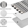 thumbnail image 5 of White Geometric Diamond Chevron Pattern Bathroom Rugs Sets 3 Piece,Toilet Cover Set,Absorbent Non Slip Bathroom Mats Sets with U-Shaped Contour Rug Toilet Rug Set, 5 of 5