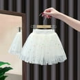 thumbnail image 4 of Cathalem Girls Skirts Toddler Girls Layered Tutu Skirt Sparkling Sequin Tulle Dance Skirts (White,4-5 Years), 4 of 4