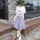 thumbnail image 3 of Conjunto de ropa de falda a rayas de verano para niña con cuello redondo y manga corta de 2 piezas para mujer Scienceny  FS11791-01, 3 of 7