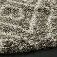 thumbnail image 4 of SAFAVIEH Hudson Augustine Geometric Shag Area Rug, Grey/Ivory, 7' x 7' Round, 4 of 8