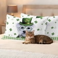 thumbnail image 3 of St. Patrick's Day Outdoor Waterproof Pillow Covers, Cute Puppy Shamrock Hat Dog Green Plaid Decorative Rectangle Throw Pillowcase Sofa Cushion Sham for Patio/Couch/Chair, 20"x12" 2 Pack, 3 of 8