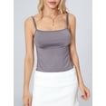 thumbnail image 2 of ZAXARRA Women´s Summer Mini Skinny Sling Vest Solid Color Sleeveless Backless Tie Up Crop Tops, 2 of 7