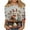 E Multicolor, variant on Idoravan Summer Blouses for Women Plus Size Womens 3/4 Sleeve Tops Women's New Easter Round Neck Pullover 3/4 Sleeve Casual Printed Top