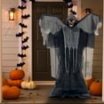 thumbnail image 4 of LSLJS Halloween Standing Skeleton Winged Ghost Dynamic LED Light and Sound Prop Requires 3 AAA Batteries, Halloween Decorations, 4 of 9
