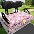 thumbnail image 4 of XYZCANDO Pink Tropical Floral Golf Cart Seat Cover - 4 Storage Pockets Non-Slip Washable Towel Cover for 2-Seat Golf Carts, 4 of 9