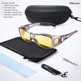 TINHAO HD Polarized Night Vision Glasses Fit Over Glasses for Men