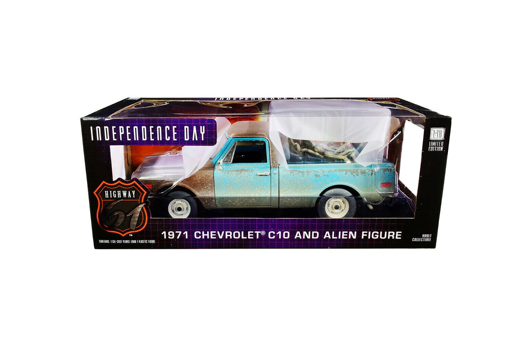 1971 Chevy C-10 Pickup Truck Weathered with Alien Figure
