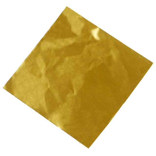 Bonitos envoltorios cuadrados de papel aluminio para caramelos, chocolates y piruletas (100 unidades, color dorado)