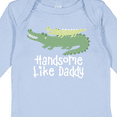 thumbnail image 4 of Inktastic Alligator Handsome Like Daddy Baby Boy Boys Long Sleeve Baby Bodysuit, 4 of 5