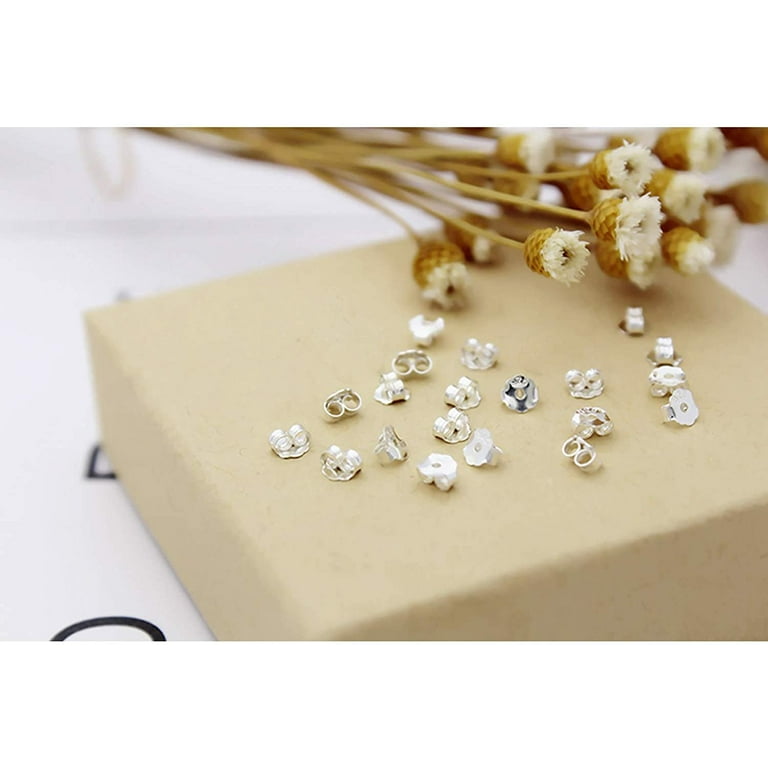 20 Pcs/10 Pairs 925 Sterling Silver Earring Backs Replacement