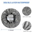 thumbnail image 3 of Shower Caps,Gray Dinosaur Skeletons Fossils Pattern Waterproof Shower Cap for Women 4 Pieces,Double Reusable Hair Cover for Shower PEVA Elastic Stretch Hem, 3 of 7