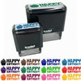 thumbnail image 1 of Happy Birthday Cupcake Teacher Student School Self-Inking Rubber Stamp Ink Stamper - Sky Blue Ink - Small 1-1/2 Inch, 1 of 7