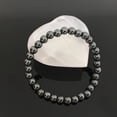 thumbnail image 2 of Natural Hematite Crystal 6mm Round Shape Smooth Cut Beads Stretchable Bracelet for Men & Women., 2 of 2
