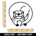 thumbnail image 2 of Mischievous River Otter Rubber Stamp for Scrapbooking Crafting Stamping - Large 1-1/4 Inch, 2 of 7