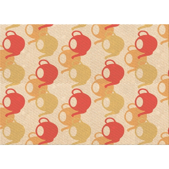 Ahgly Company Indoor Rectangle Patterned Sun Yellow Area Rugs, 8' x 10'