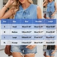 thumbnail image 5 of Denim Vest Top for Women Y2k Western Cowgirl Sleeveless V Neck Waistcoat Jacket Tie Front Casual Jean Crop Top 2025, 5 of 7