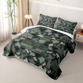thumbnail image 3 of Catabedysis Camo Camping Quilt Full,Wildlife Camper Pattern Full Bedspread Sets For Boys,Green Grey,3 Pieces, 3 of 7